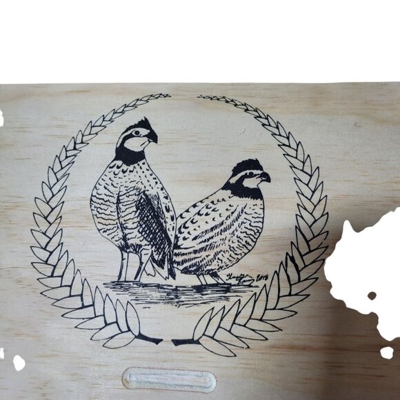 Wood Storage Jewelry Box Quail Sliding Lid 10.25 X 6.75 X 3.5 - Picture 7 of 14